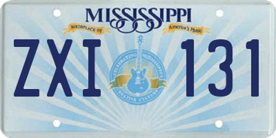 MS license plate ZXI131