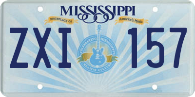MS license plate ZXI157