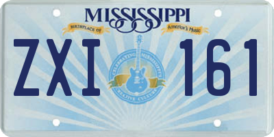 MS license plate ZXI161
