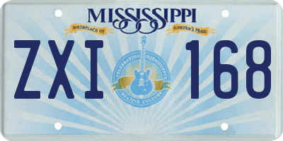 MS license plate ZXI168