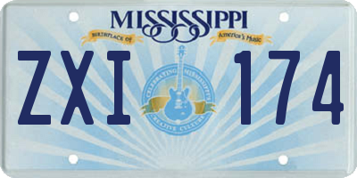 MS license plate ZXI174