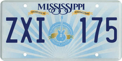 MS license plate ZXI175