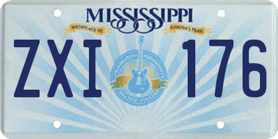 MS license plate ZXI176