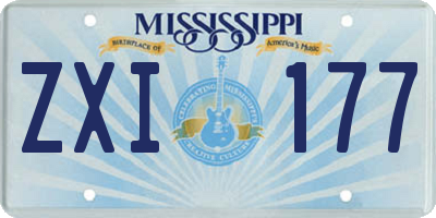MS license plate ZXI177