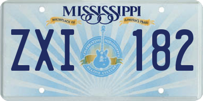 MS license plate ZXI182