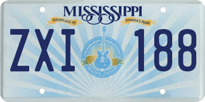 MS license plate ZXI188