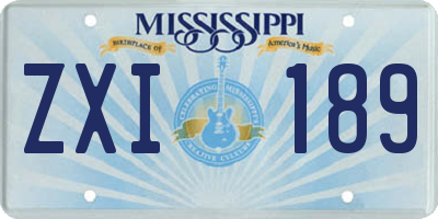 MS license plate ZXI189