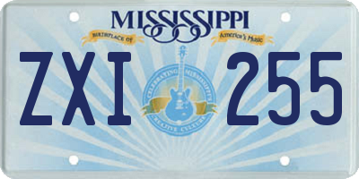 MS license plate ZXI255