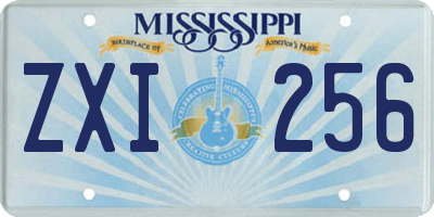 MS license plate ZXI256