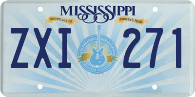 MS license plate ZXI271