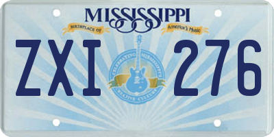 MS license plate ZXI276