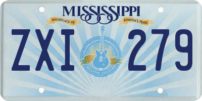 MS license plate ZXI279