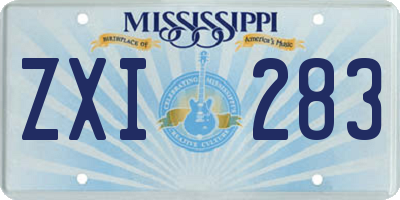 MS license plate ZXI283