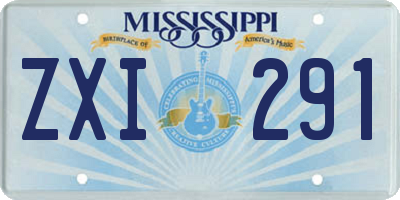 MS license plate ZXI291