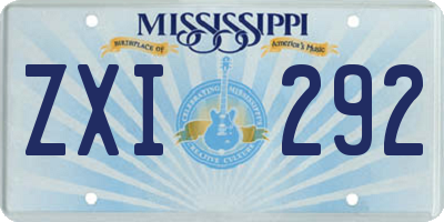 MS license plate ZXI292