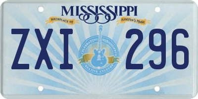 MS license plate ZXI296