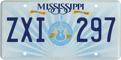MS license plate ZXI297