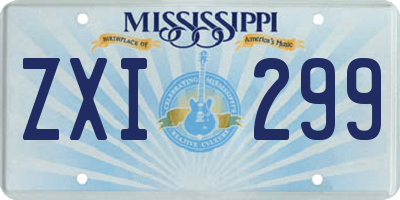 MS license plate ZXI299