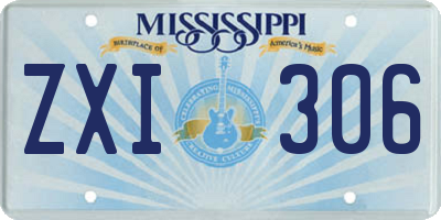 MS license plate ZXI306
