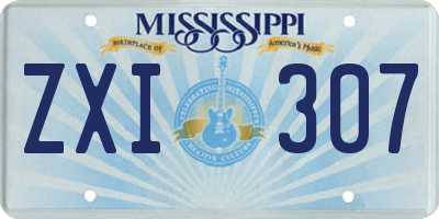 MS license plate ZXI307