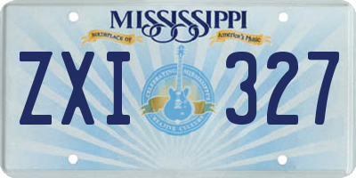 MS license plate ZXI327