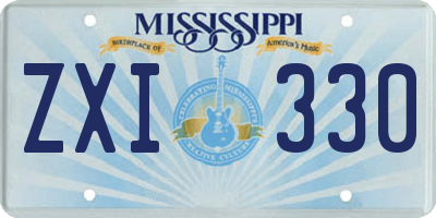 MS license plate ZXI330