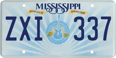 MS license plate ZXI337