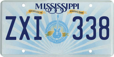 MS license plate ZXI338