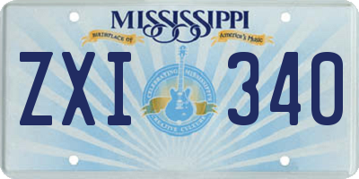 MS license plate ZXI340