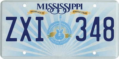 MS license plate ZXI348