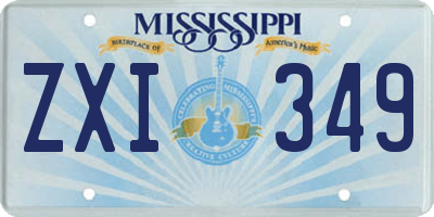 MS license plate ZXI349