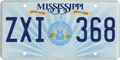 MS license plate ZXI368