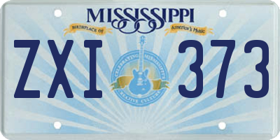 MS license plate ZXI373
