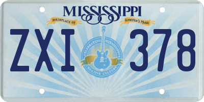 MS license plate ZXI378