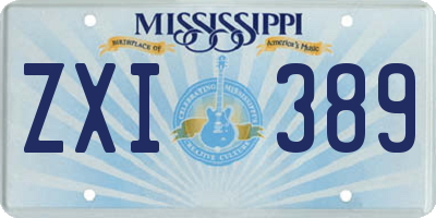 MS license plate ZXI389