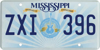 MS license plate ZXI396
