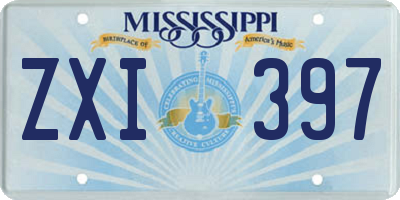 MS license plate ZXI397