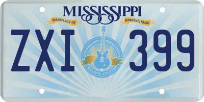 MS license plate ZXI399