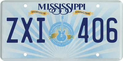 MS license plate ZXI406