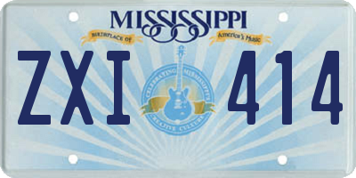 MS license plate ZXI414