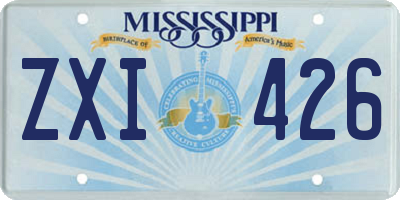 MS license plate ZXI426