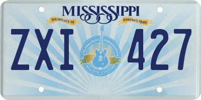 MS license plate ZXI427