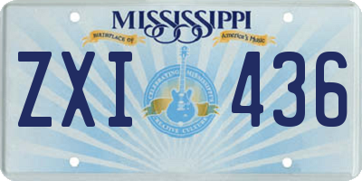 MS license plate ZXI436
