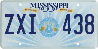 MS license plate ZXI438