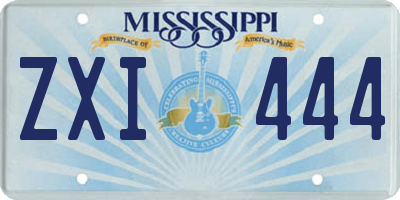 MS license plate ZXI444