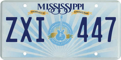 MS license plate ZXI447