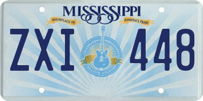 MS license plate ZXI448