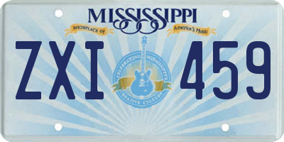 MS license plate ZXI459