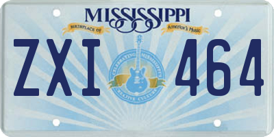 MS license plate ZXI464