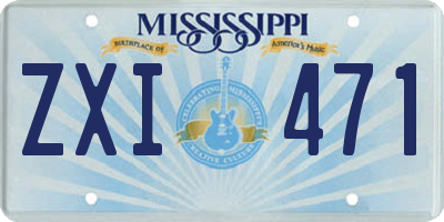 MS license plate ZXI471